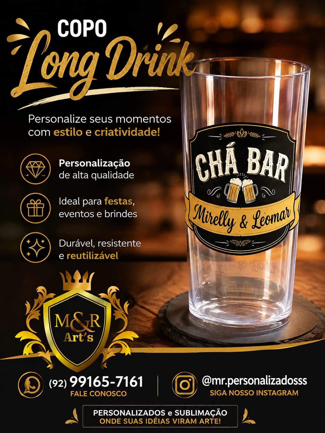 Arte de personalizados M&R com a artesã e produtos