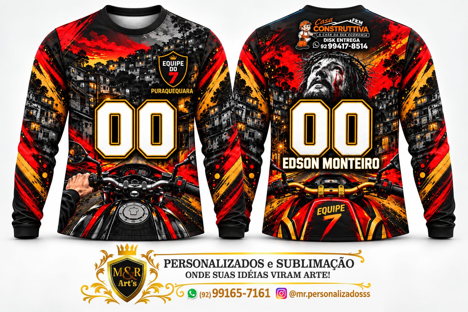Camisa esportiva personalizada preta e vermelha