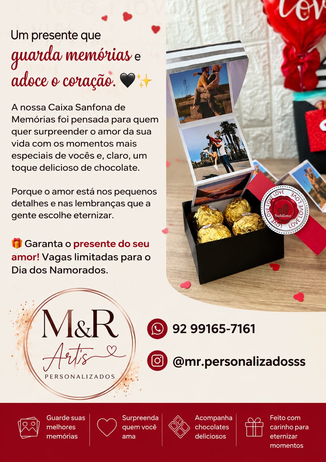 Copos personalizados em rosa e branco