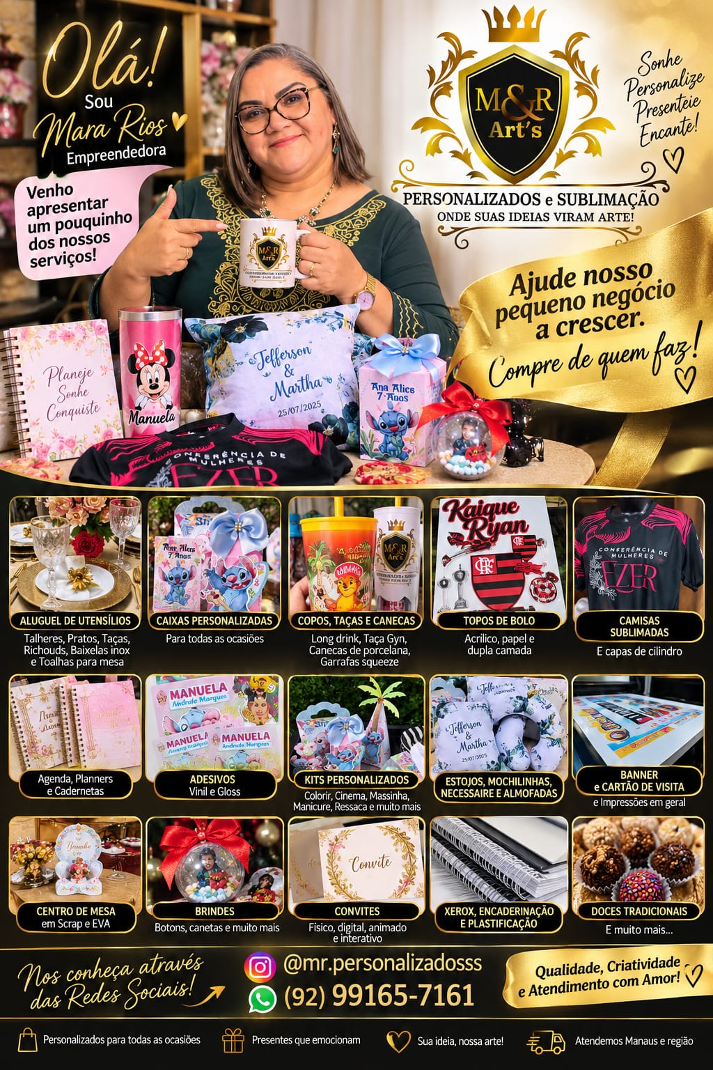 Coleção de lembranças personalizadas para festas